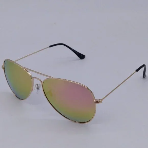Prive Revaux Mens The Commando Aviator Sunglasses Gold Pink One Size New - Picture 2 of 10